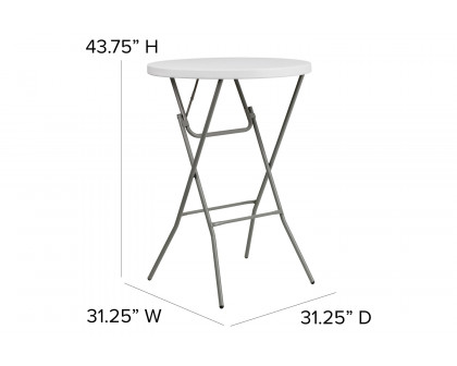 BLNK - Elon Round Plastic Bar Height Folding Table