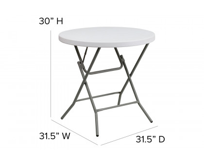 BLNK - Elon Round Plastic Plastic Folding Table