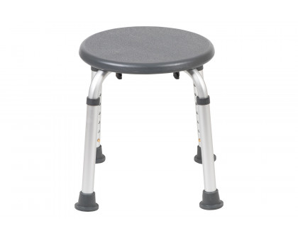 BLNK HERCULES Series Medical Adjustable Bath and Shower Stool - Gray