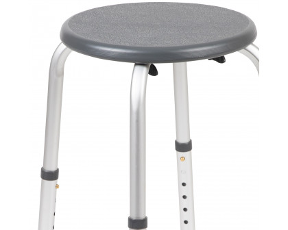 BLNK HERCULES Series Medical Adjustable Bath and Shower Stool - Gray