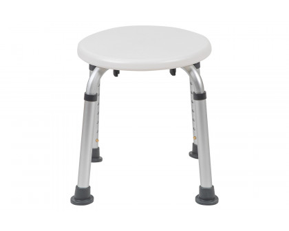 BLNK HERCULES Series Medical Adjustable Bath and Shower Stool - White