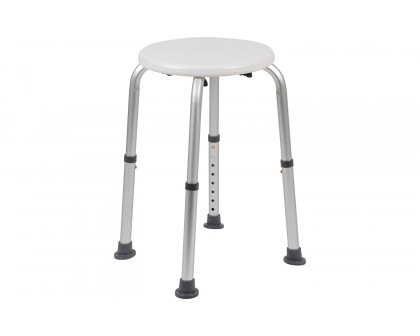 BLNK HERCULES Series Medical Adjustable Bath and Shower Stool - White