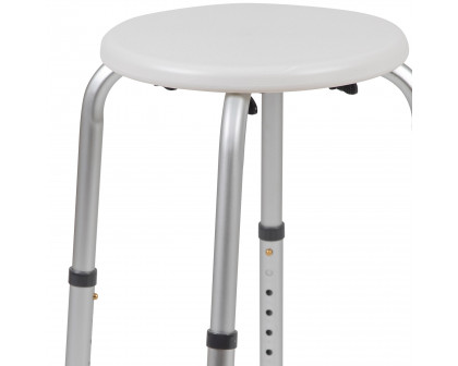 BLNK HERCULES Series Medical Adjustable Bath and Shower Stool - White