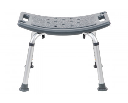 BLNK HERCULES Series Medical Adjustable Bath and Shower Chair with Non-slip Feet - Gray