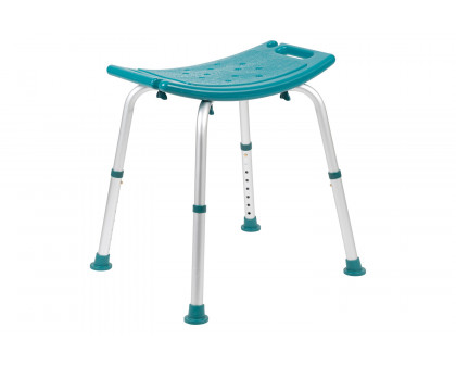 BLNK HERCULES Series Medical Adjustable Bath and Shower Chair with Non-slip Feet - Teal