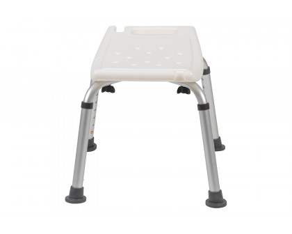 BLNK HERCULES Series Medical Adjustable Bath and Shower Chair with Non-slip Feet - White