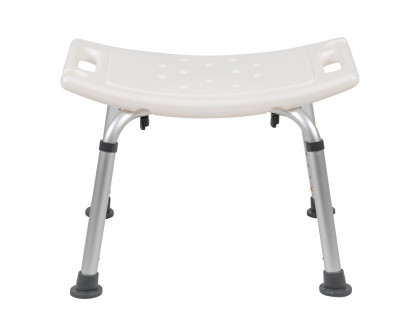 BLNK HERCULES Series Medical Adjustable Bath and Shower Chair with Non-slip Feet - White