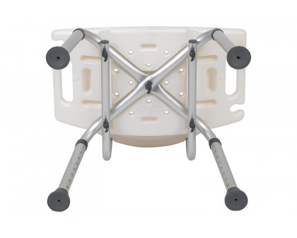 BLNK HERCULES Series Medical Adjustable Bath and Shower Chair with Back - White