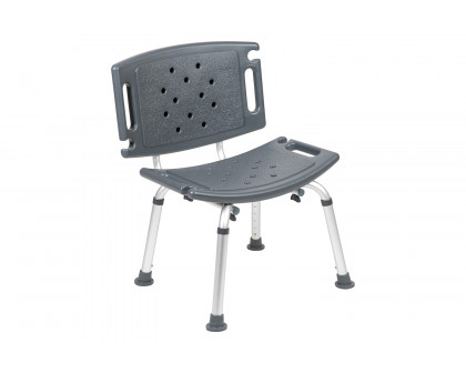 BLNK HERCULES Series Medical Adjustable Bath and Shower Chair with Extra Large Back - Gray