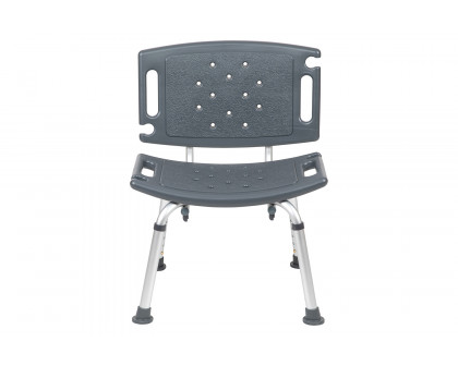 BLNK HERCULES Series Medical Adjustable Bath and Shower Chair with Extra Large Back - Gray