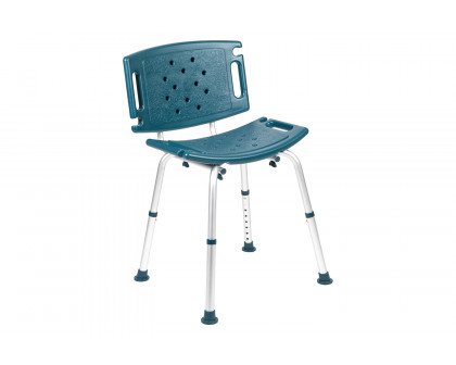 BLNK HERCULES Series Medical Adjustable Bath and Shower Chair with Extra Large Back - Navy