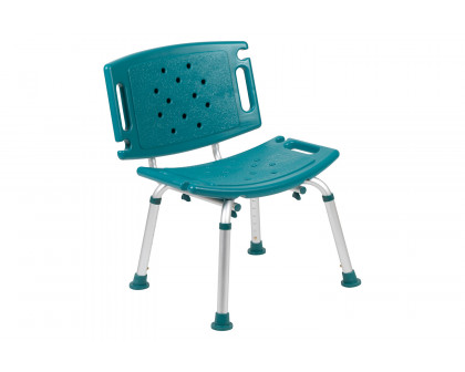 BLNK HERCULES Series Medical Adjustable Bath and Shower Chair with Extra Large Back - Teal