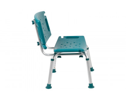 BLNK HERCULES Series Medical Adjustable Bath and Shower Chair with Extra Large Back - Teal