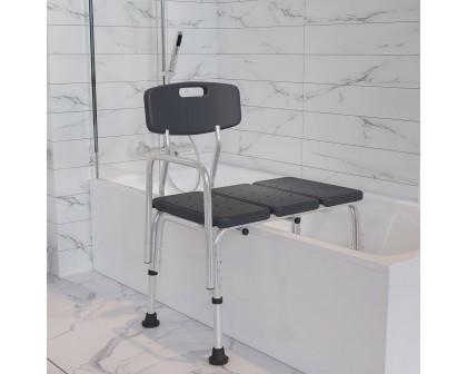 BLNK HERCULES Series Adjustable Bath and Shower Transfer Bench with Back and Side Arm