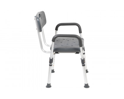 BLNK HERCULES Series Medical Adjustable Bath and Shower Chair with Depth Adjustable Back - Gray