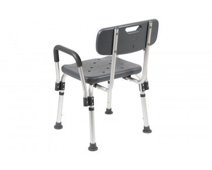 BLNK HERCULES Series Medical Adjustable Bath and Shower Chair with Depth Adjustable Back - Gray