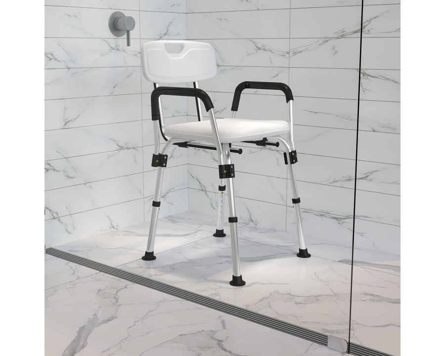 BLNK - HERCULES Series Medical Adjustable Bath and Shower Chair with Depth Adjustable Back