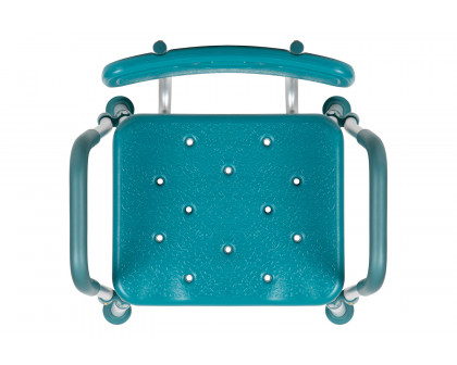 BLNK HERCULES Series Medical Adjustable Bath and Shower Chair with Quick Release Back and Arms - Teal