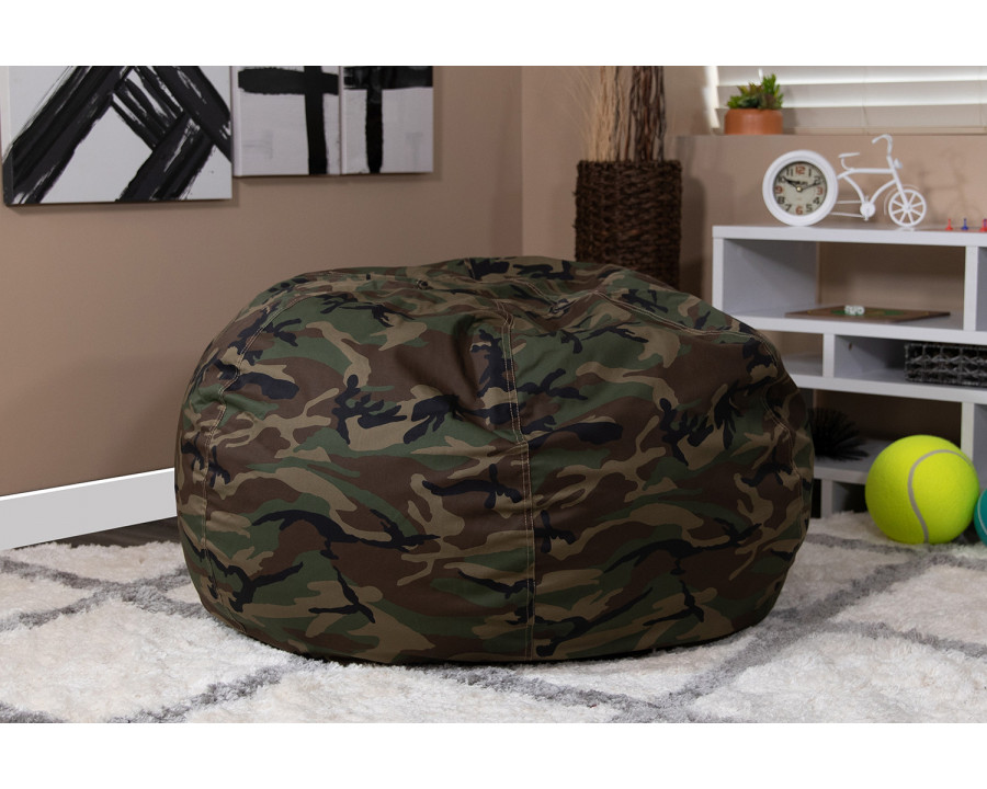 BLNK Duncan Oversized Refillable Bean Bag Chair for All Ages - Camouflage