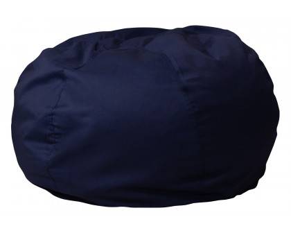 BLNK Duncan Oversized Refillable Bean Bag Chair for All Ages - Solid Navy Blue