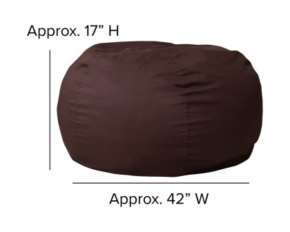 BLNK Duncan Oversized Refillable Bean Bag Chair for All Ages - Solid Brown