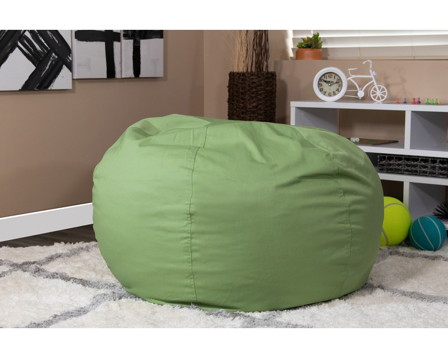 BLNK Duncan Oversized Refillable Bean Bag Chair for All Ages - Solid Green