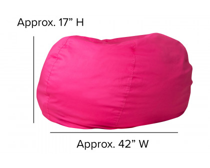 BLNK Duncan Oversized Refillable Bean Bag Chair for All Ages - Solid Hot Pink