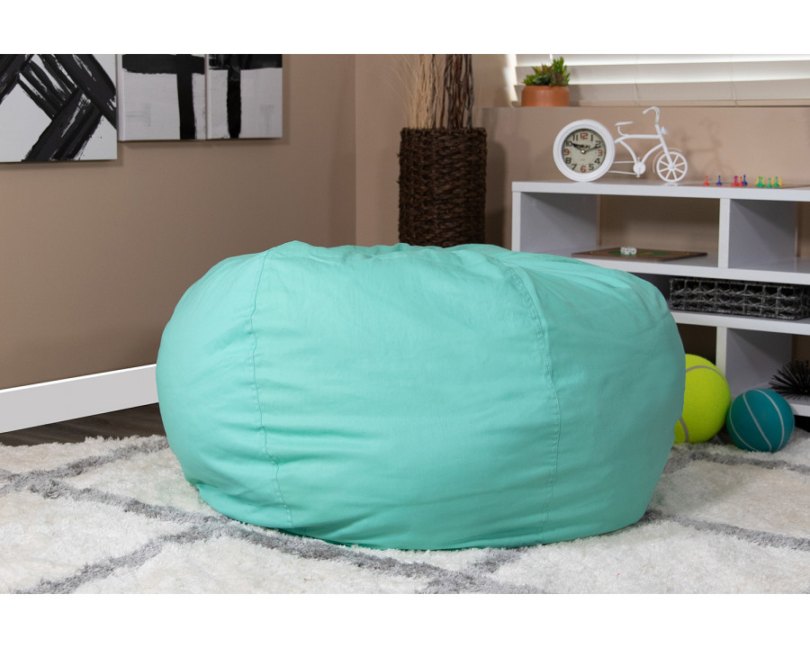 BLNK Duncan Oversized Refillable Bean Bag Chair for All Ages - Solid Mint Green