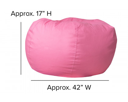 BLNK Duncan Oversized Refillable Bean Bag Chair for All Ages - Solid Light Pink