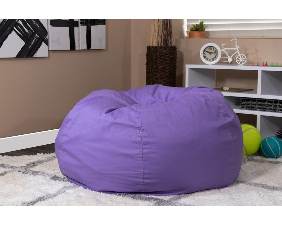 BLNK Duncan Oversized Refillable Bean Bag Chair for All Ages - Solid Purple