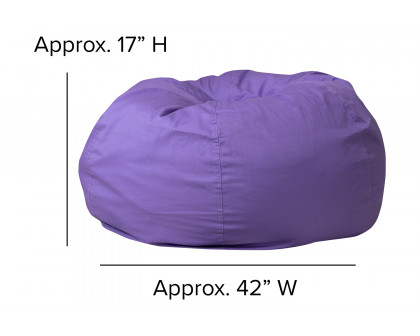 BLNK Duncan Oversized Refillable Bean Bag Chair for All Ages - Solid Purple