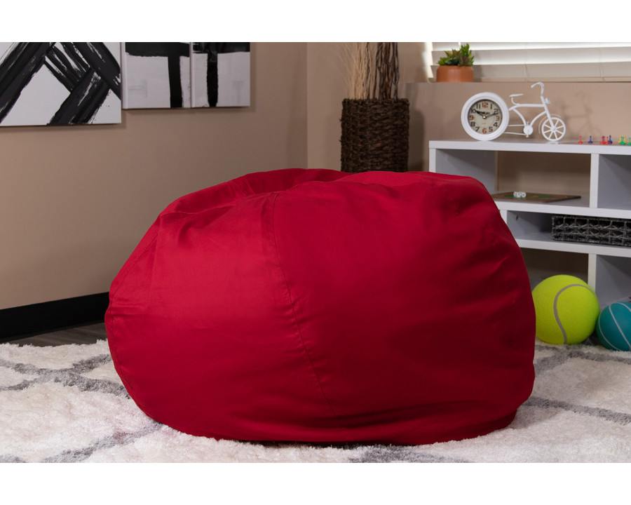 BLNK Duncan Oversized Refillable Bean Bag Chair for All Ages - Solid Red