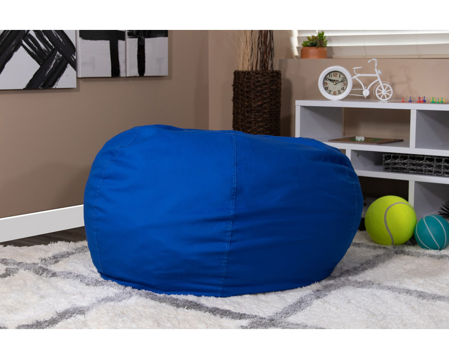 BLNK Duncan Oversized Refillable Bean Bag Chair for All Ages - Solid Royal Blue