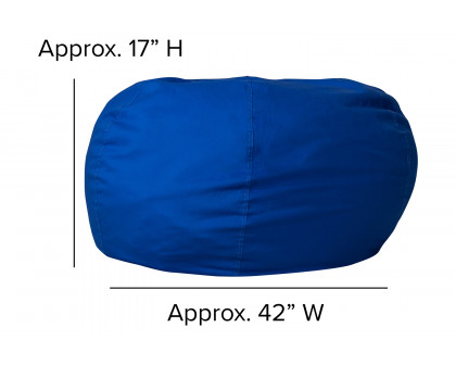 BLNK Duncan Oversized Refillable Bean Bag Chair for All Ages - Solid Royal Blue