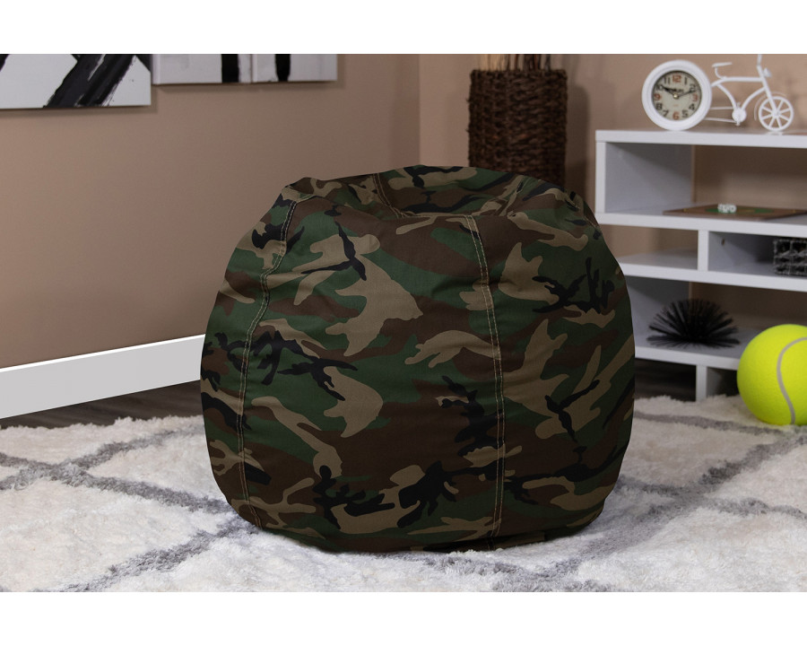 BLNK Dillon Small Refillable Bean Bag Chair for Kids and Teens - Camouflage