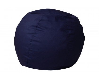 BLNK Dillon Small Refillable Bean Bag Chair for Kids and Teens - Solid Navy Blue