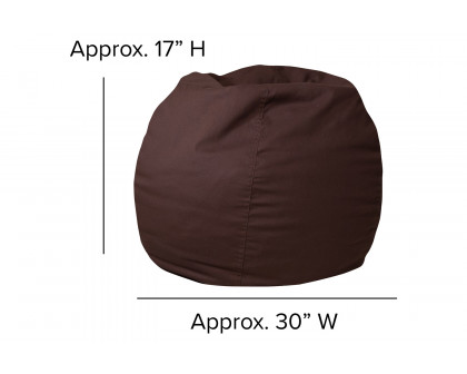 BLNK Dillon Small Refillable Bean Bag Chair for Kids and Teens - Solid Brown