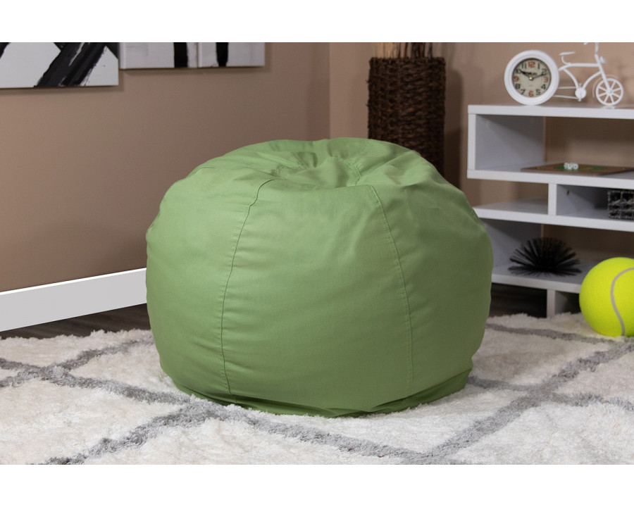 BLNK Dillon Small Refillable Bean Bag Chair for Kids and Teens - Solid Green