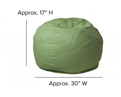 BLNK Dillon Small Refillable Bean Bag Chair for Kids and Teens - Solid Green