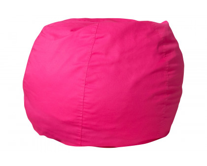 BLNK Dillon Small Refillable Bean Bag Chair for Kids and Teens - Solid Hot Pink