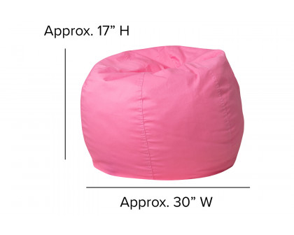 BLNK Dillon Small Refillable Bean Bag Chair for Kids and Teens - Solid Light Pink