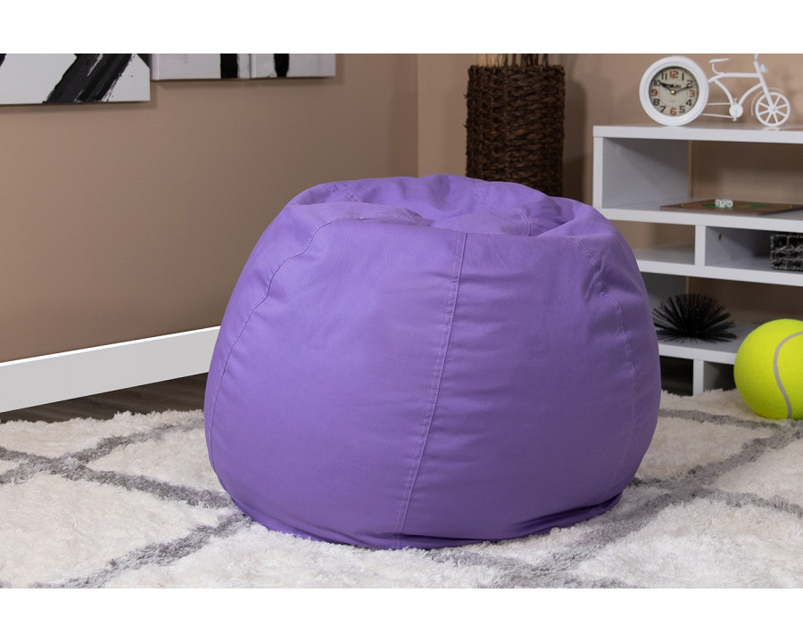 BLNK Dillon Small Refillable Bean Bag Chair for Kids and Teens - Solid Purple