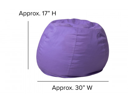 BLNK Dillon Small Refillable Bean Bag Chair for Kids and Teens - Solid Purple