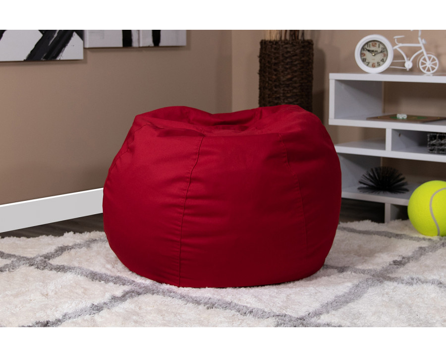 BLNK Dillon Small Refillable Bean Bag Chair for Kids and Teens - Solid Red