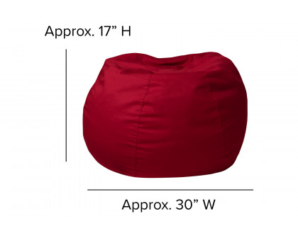 BLNK Dillon Small Refillable Bean Bag Chair for Kids and Teens - Solid Red