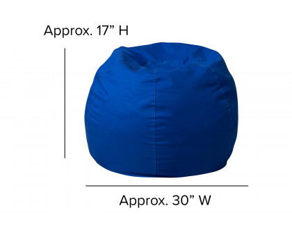 BLNK Dillon Small Refillable Bean Bag Chair for Kids and Teens - Solid Royal Blue