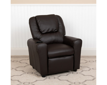 BLNK Vana LeatherSoft Contemporary Kids Recliner with Cup Holder and Headrest