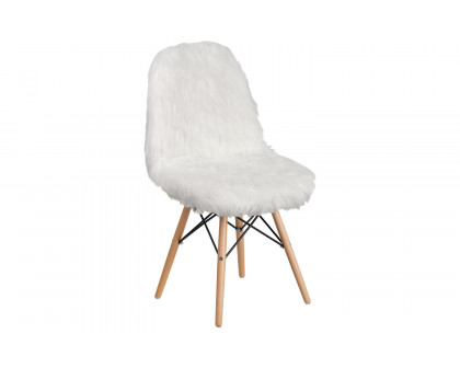 BLNK™ Calvin Shaggy Dog Accent Chair - White