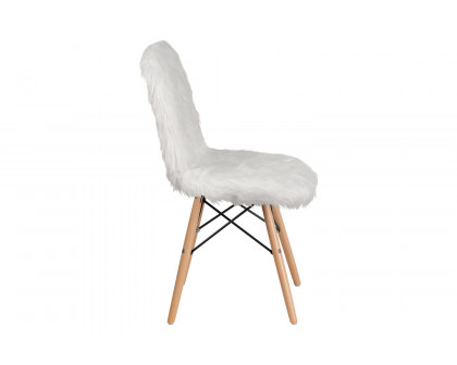 BLNK™ Calvin Shaggy Dog Accent Chair - White