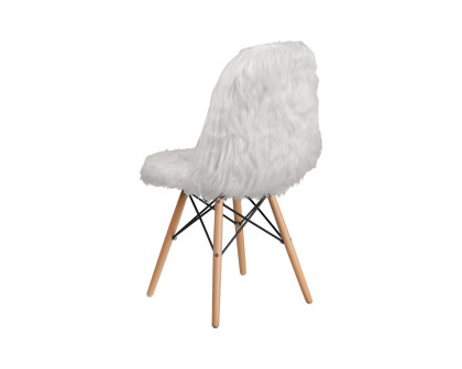 BLNK™ Calvin Shaggy Dog Accent Chair - White